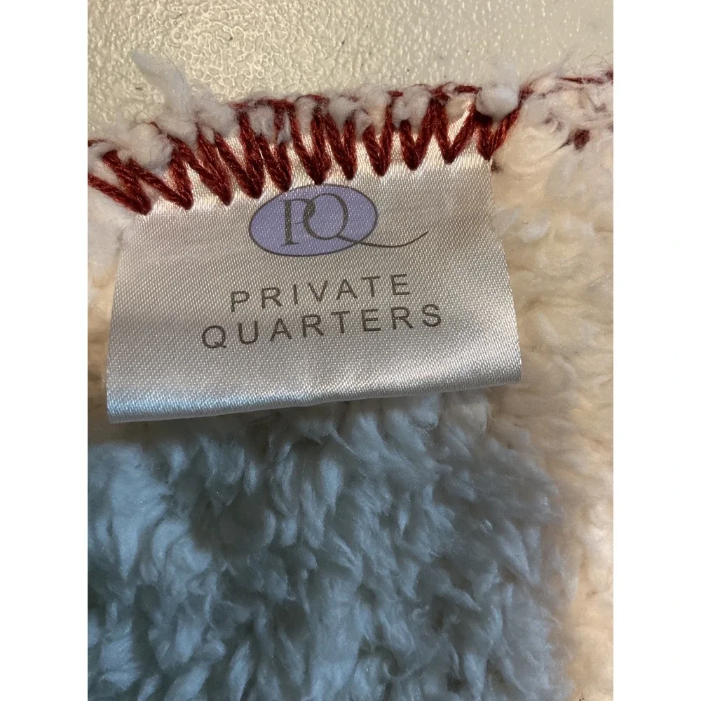 Private Quarters North Woods Scarf Brick Red Sherpa Fleece Pull Through 7.5x70